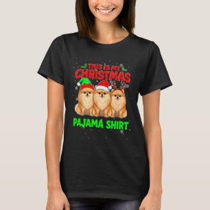 T-shirt Mon Pyjama de Noël Pomeranian Xmas Pomeranian Amou