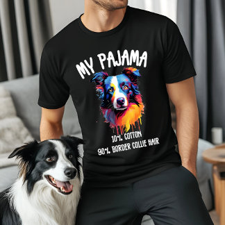 T-shirt Mon pyjama - Drôle Bordure Collie Cadeau pour le p
