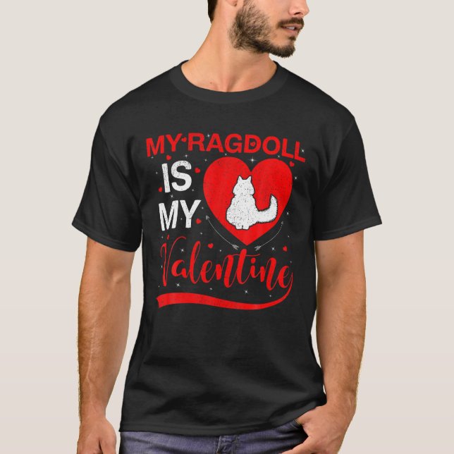 T-shirt Mon Ragdoll Est Mon Coeur Valentin Forme Ragdoll C (Devant)