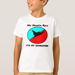 T-shirt Mon raie de Manta a mangé mon travail