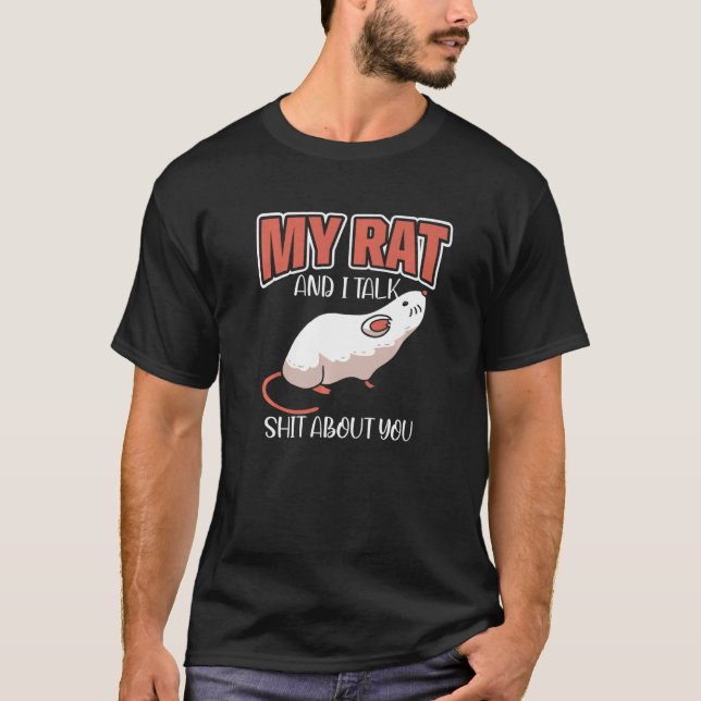 T-shirt Mon Rat Et Moi Parlons De Vous Rodent Gerbils Dome (Devant)