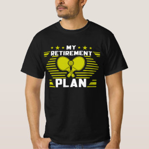 T-shirt Mon Régime De Retraite Drôle Slogan De Pickleball 