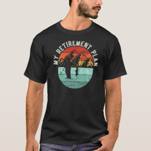 T-shirt Mon régime de retraite Pêche Vintage