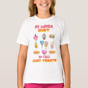 T-shirt Mon régime d'été pas d'appels juste des friandises
