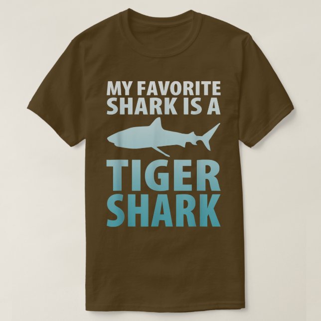 T-shirt Mon requin favori est un requin tigre Océan (Design devant)