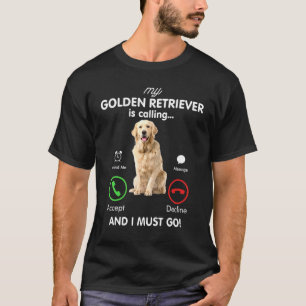 T-shirt Mon Retriever De Crème Dorée Appelle Chien Anniver