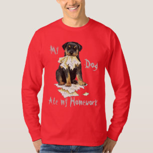 T-shirt Mon Rottweiler a mangé mes devoirs