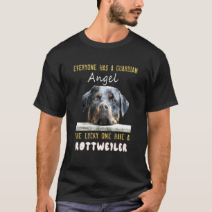 T-shirt Mon Rottweiler est un ange gardien