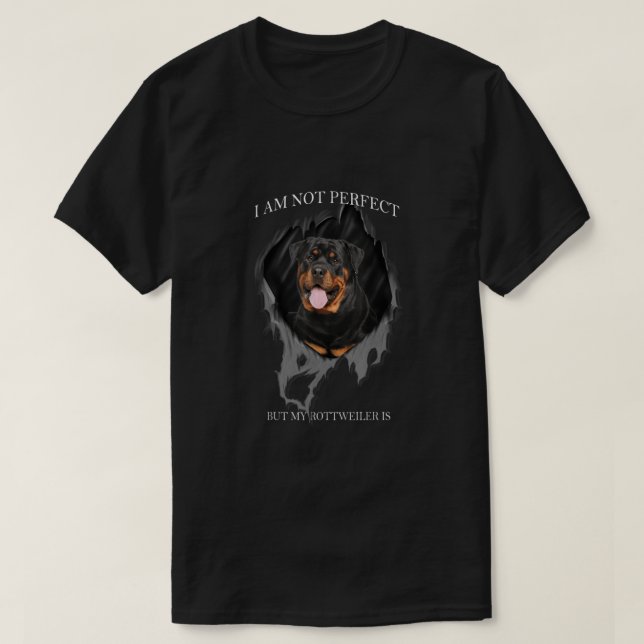T-shirt Mon Rottweiler est un chien parfait (Design devant)