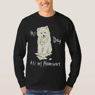 T-shirt Mon Samoyed a mangé mon travail