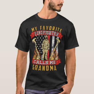 T-shirt Mon sapeur-pompier préféré m'appelle grand-maman
