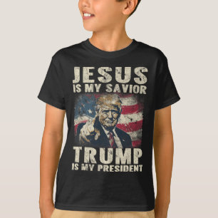 T-shirt Mon Sauveur Trump est mon Président 2024 American 