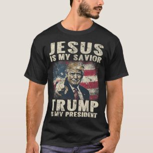 T-shirt Mon Sauveur Trump est mon Président 2024 American