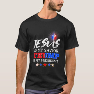 T-shirt Mon Sauveur Trump Est Mon Président Christian