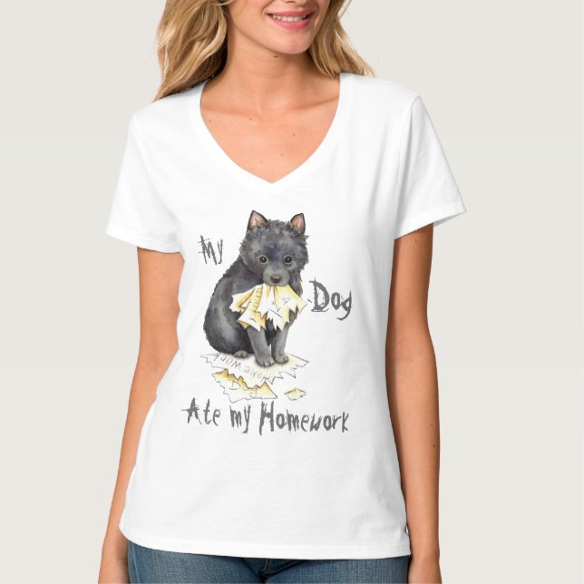 T-shirt Mon Schipperke A Mangé Ma Maison (Devant)