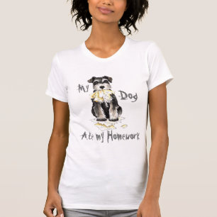 T-shirt Mon Schnauzer Miniature A Mangé Mes Repas