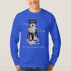 T-shirt Mon Schnauzer miniature a mangé mon plan de cours