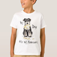 Mon Schnauzer miniature a mangé mon travail