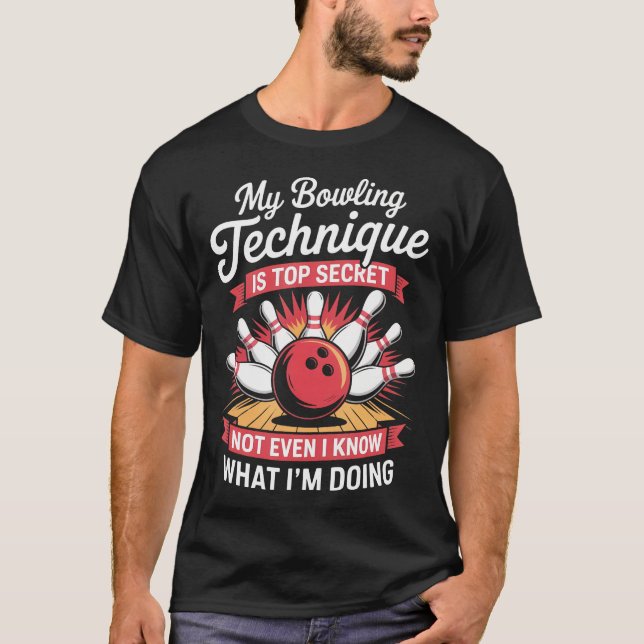 T-shirt Mon Secret de Technique de Bowling Déguisement Bow (Devant)