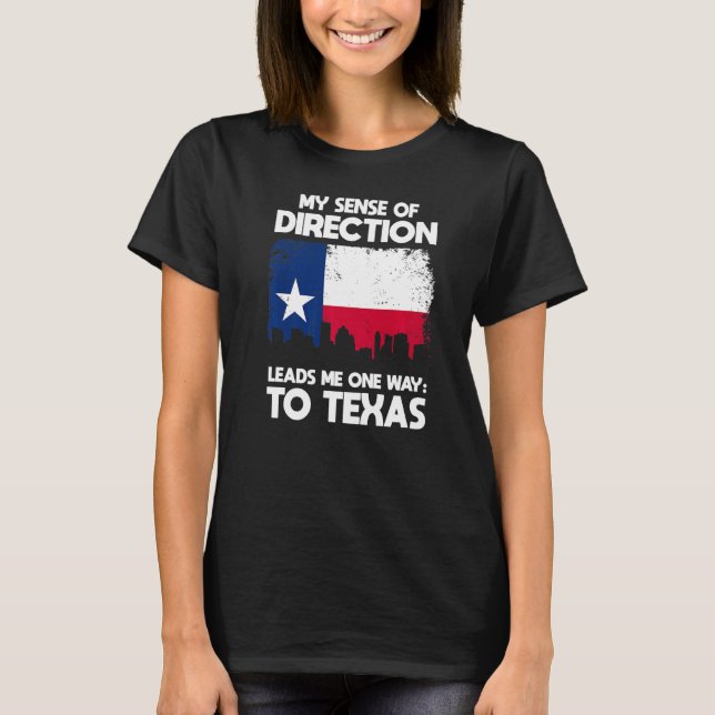 T-shirt Mon Sens De Direction Vers Le Texas Western 1 (Devant)