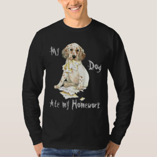 T-shirt Mon Setter Anglais A Mangé Mes Devoirs