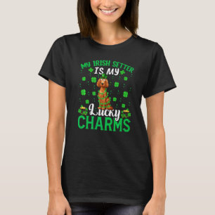 T-shirt Mon Setter Irlandais Est Mon Lucky Charms Chien St