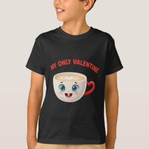 T-shirt Mon seul café de la Saint-Valentin Cœur mignon Boi