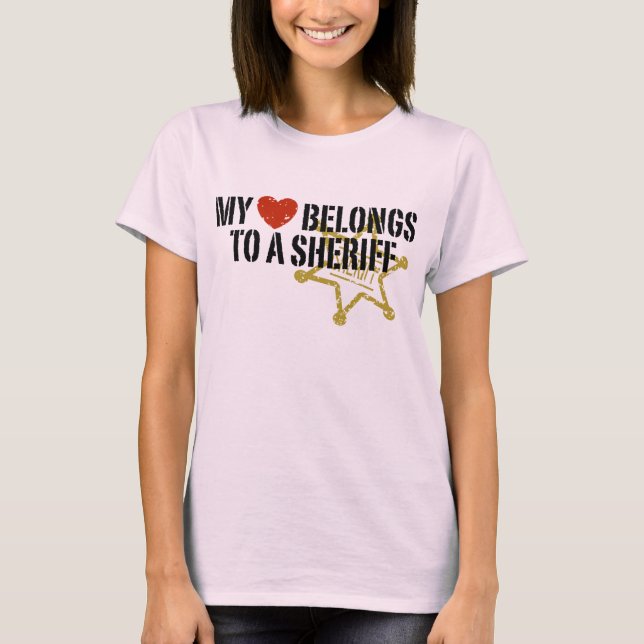 T-shirt Mon Sheriff de coeur (Devant)