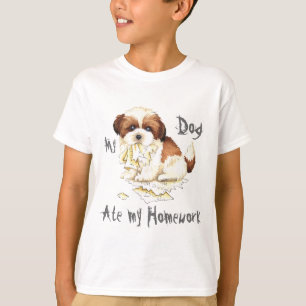 T-shirt Mon Shih Tzu a mangé mes devoirs