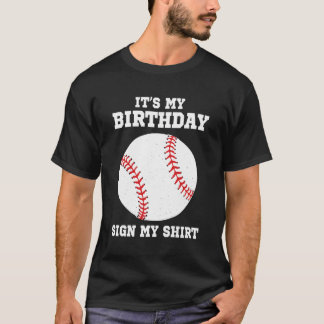 T-shirt Mon Signe Mon Joueur De Baseball