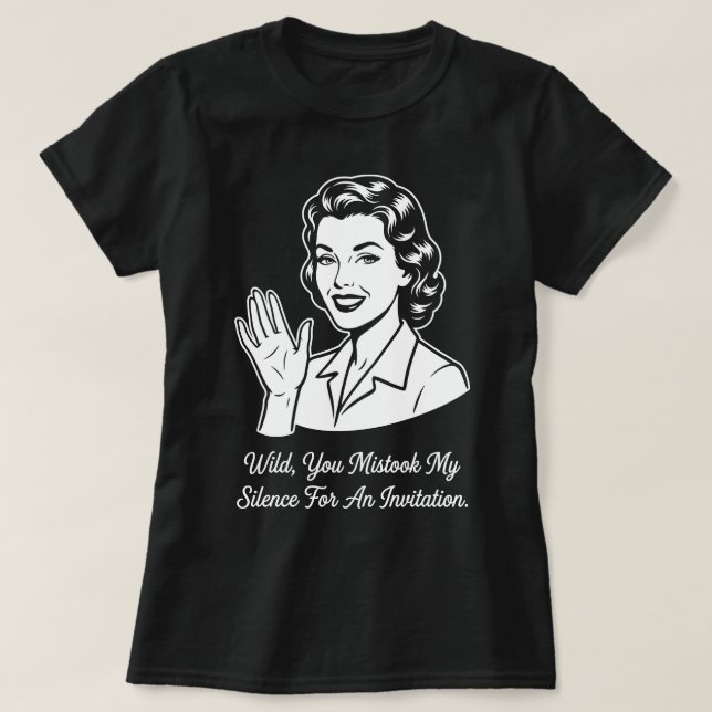 T-shirt Mon Silence pour Invitation Rétro (Design devant)
