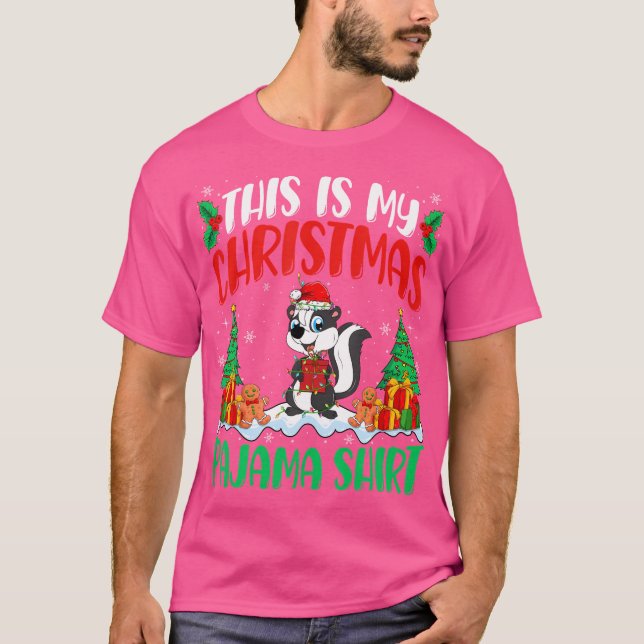 T-shirt Mon Skunk Christmas Funky Skunk Lovers Noël (Devant)