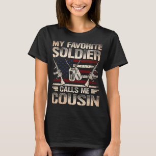 T-shirt Mon soldat favori m'appelle Cousin US Army Cousin
