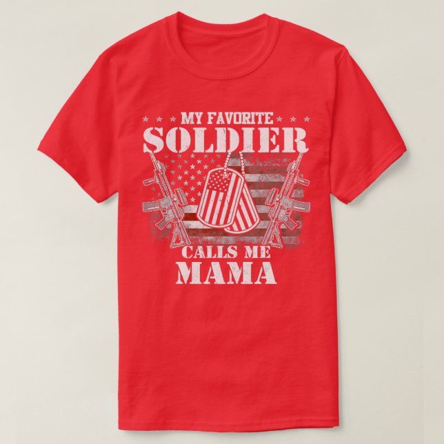 T-shirt Mon Soldat Préféré M'Appelle Maman 1 (Design devant)