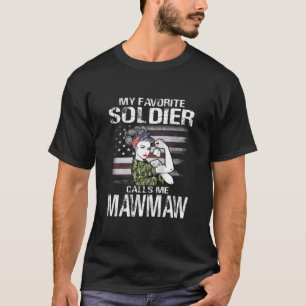 T-shirt Mon Soldat Préféré M'Appelle Mawmaw Fière Maman Ar