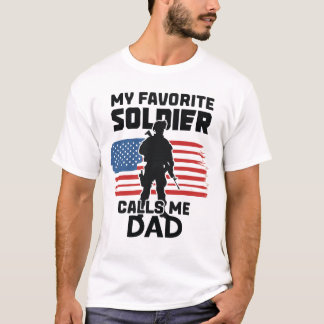 T-SHIRT MON SOLDAT PRÉFÉRÉ M'APPELLE PAPA