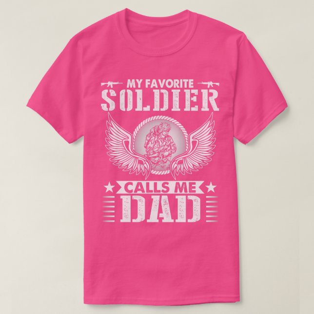 T-shirt Mon Soldat Préféré M'Appelle Papa Joyeux Père Day (Design devant)