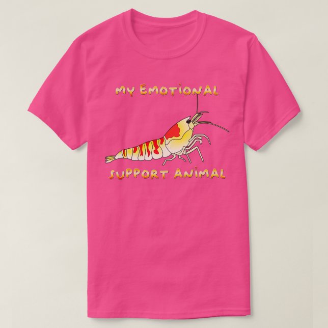 T-shirt Mon soutien émotionnel Animal Calceo crevettes (Design devant)