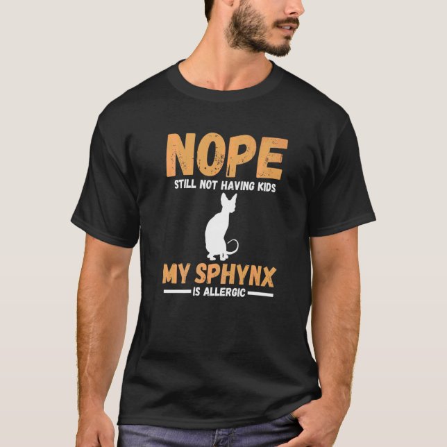 T-shirt Mon Sphynx Est Allergique (Devant)