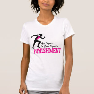 T-shirt MON sport est la femelle courante de la punition