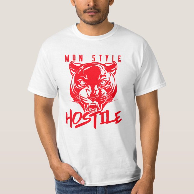 T-shirt MON STYLE ? HOSTILE ! (panthère)  (Devant)