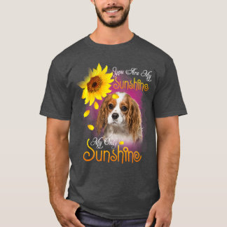 T-shirt Mon Sunshine Charles Spaniel Chien Avec Tournesol