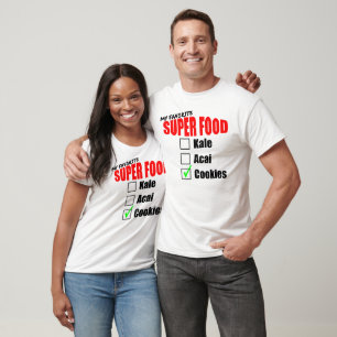 T-shirt Mon superfood est des biscuits