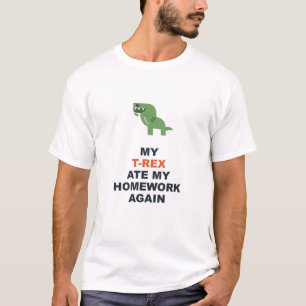 T-shirt Mon T-Rex a encore mangé mes devoirs
