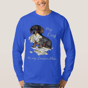 T-shirt Mon teckel a mangé mon plan de cours