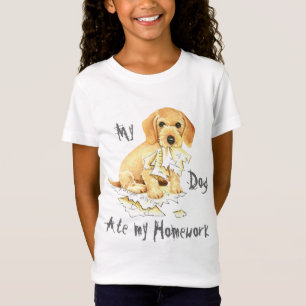 T-Shirt Mon teckel à poils durs a mangé mon travail