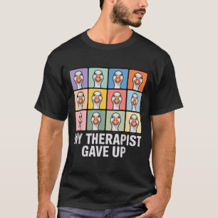 T-shirt Mon thérapeute a abandonné le mème d'art pop en gr