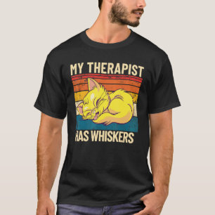 T-shirt Mon Thérapeute a des Moustaches Thérapie Rétro Cha