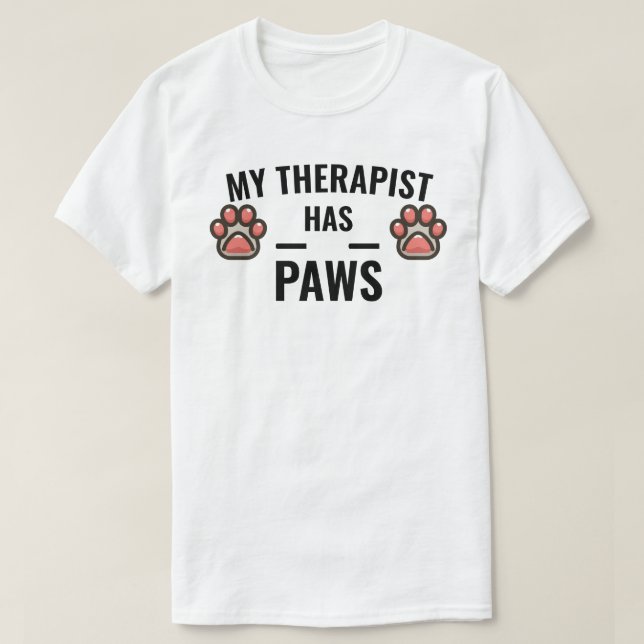 T-shirt Mon Thérapeute A Des Papes (Design devant)