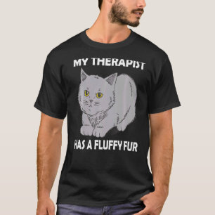 T-shirt Mon thérapeute a un Fluffy Fur miau chat chaton la